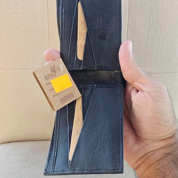Leather Cardholder Wallet Billfold Handmade Bifold Purse Made in Pakistan - Picture 7 of 12